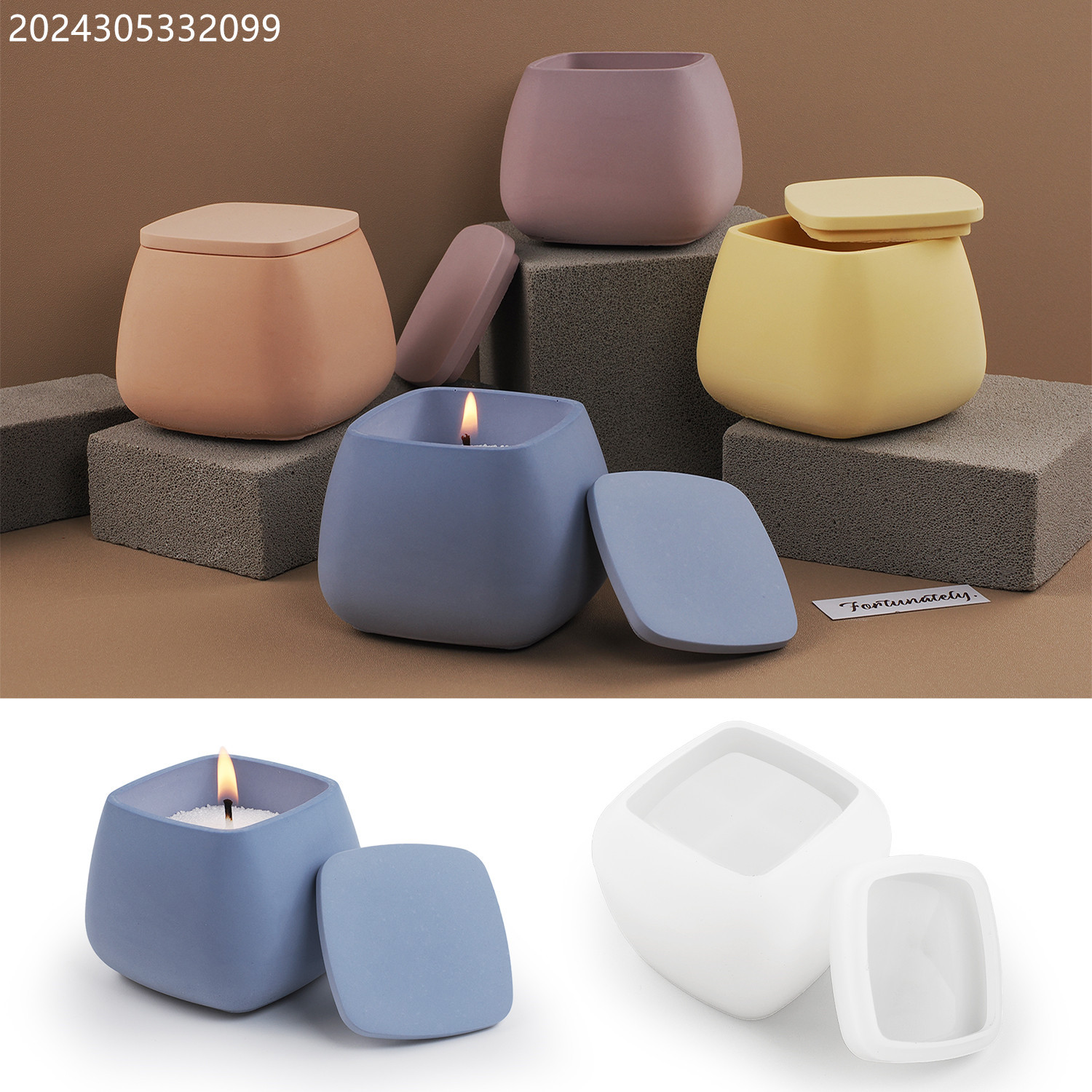 Candle Making Moulds - Силиконовая форма для DIY-изделий: квадратный подсвечник/коробка