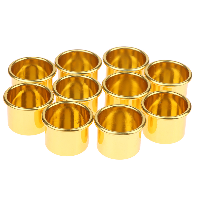 Candle Making Party - 10 шт., Мини Круглая подсвечник, золотой
