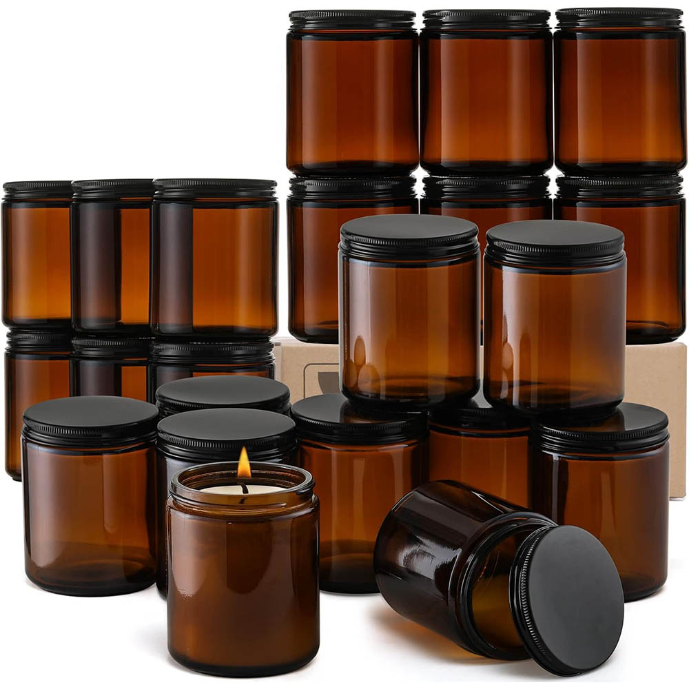 Candle Making Glass Jars - Стеклянные банки из янтарного стекла объемом