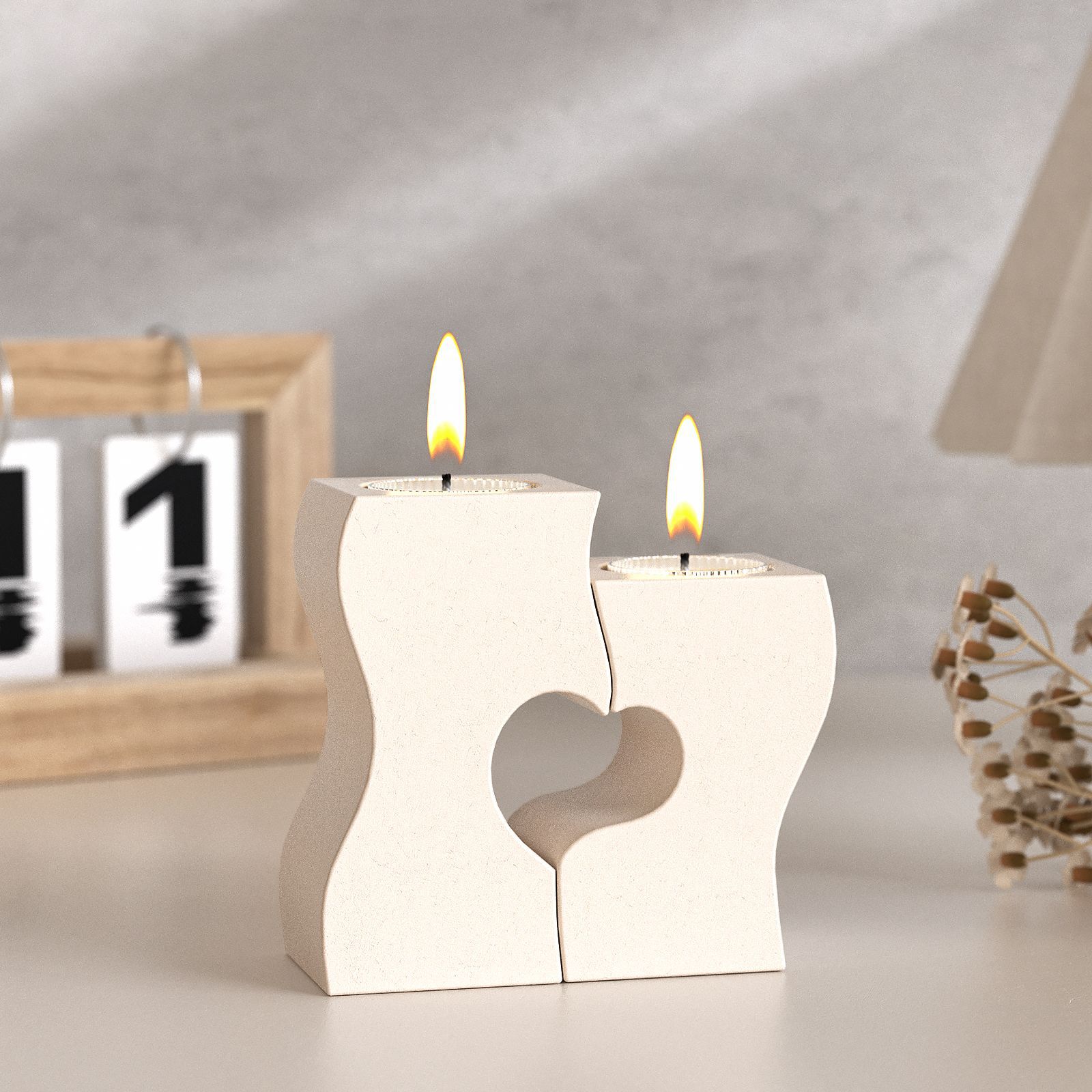 Candle Making Moulds - S сердце подсвечник силиконовые формы DIY