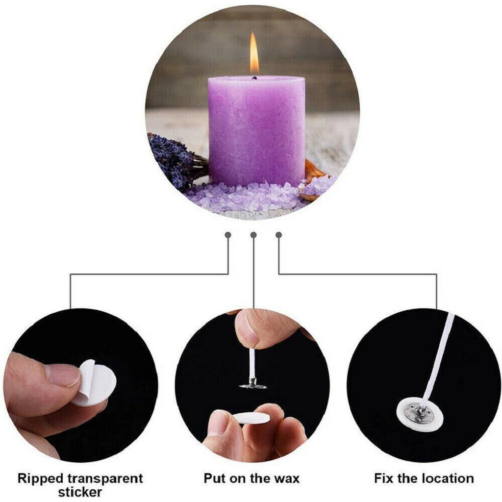 Adhesive Dot Wick - Наклейки-фиксаторы для фитилей свечей из пеноматериала,