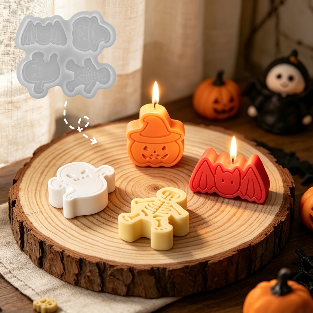 Candle Making Moulds - Набор силиконовых форм с 4 полостями