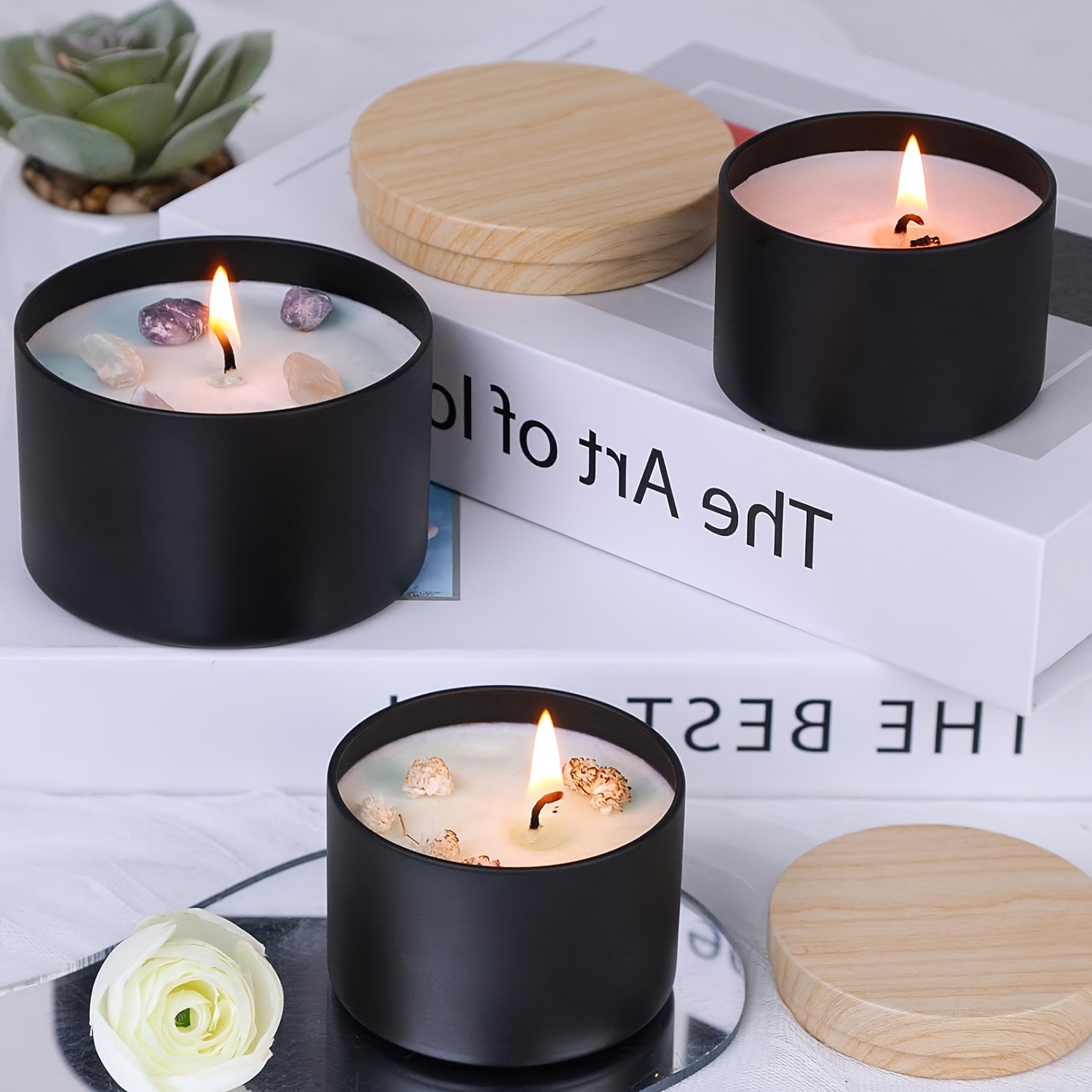 Черные баночки для свечей с де – обзор и цена Candle Making Glass Jars